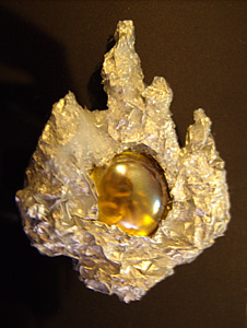 Yellow Jeweled Crystal Pendant